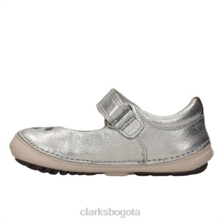Clarks 0DX8L4745 clarks cuero plateado suavemente eden fst f fit unisexo cuero plateado