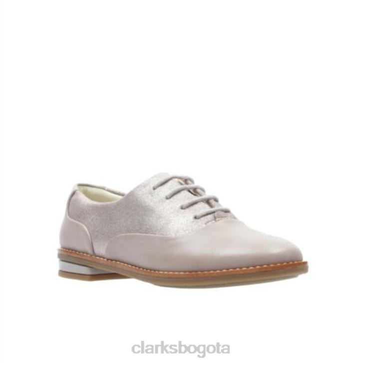Clarks 0DX8L4746 Clarks Drew Wow Jnr F Fit rosa combinado unisexo combinación rosa