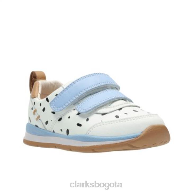 Clarks 0DX8L4749 ferrisvibe fst f fit clarks cuero combinado blanco unisexo cuero combinado blanco