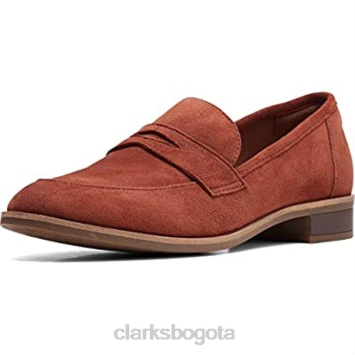 Clarks 0DX8L475 mocasines clarks trish rose mahoga ny para mujer mujer