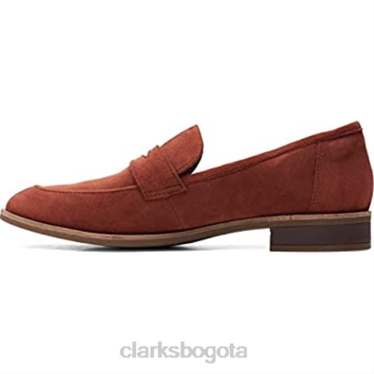 Clarks 0DX8L475 mocasines clarks trish rose mahoga ny para mujer mujer