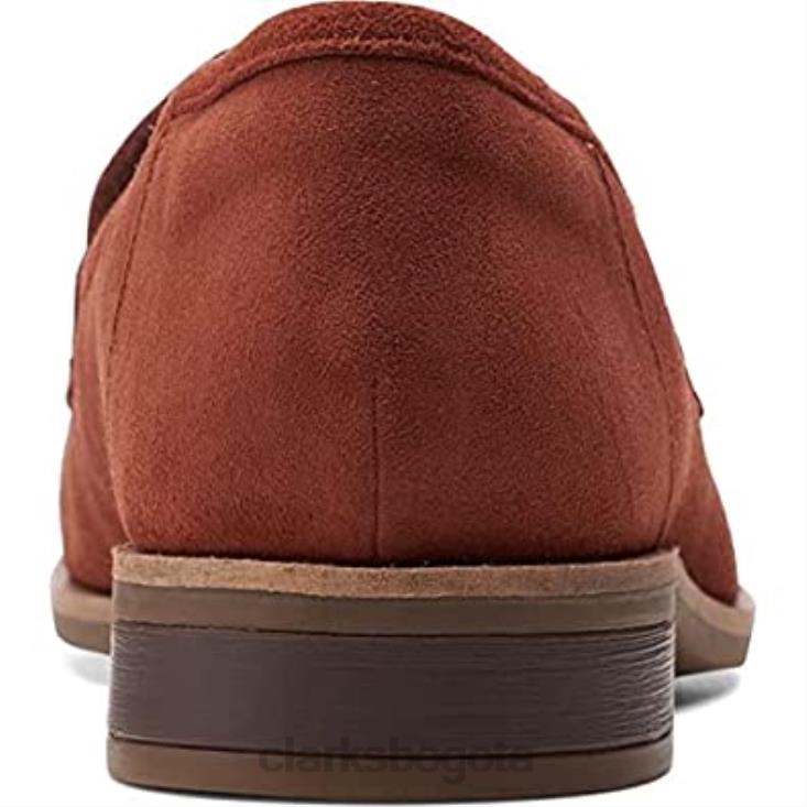Clarks 0DX8L475 mocasines clarks trish rose mahoga ny para mujer mujer