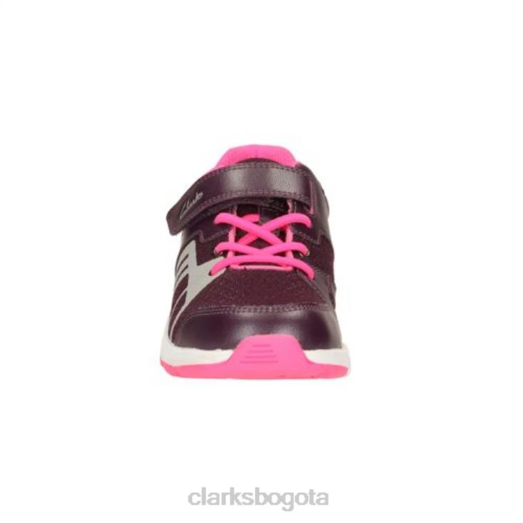 Clarks 0DX8L4751 reflejan glo jnr g fit clarks morado unisexo púrpura