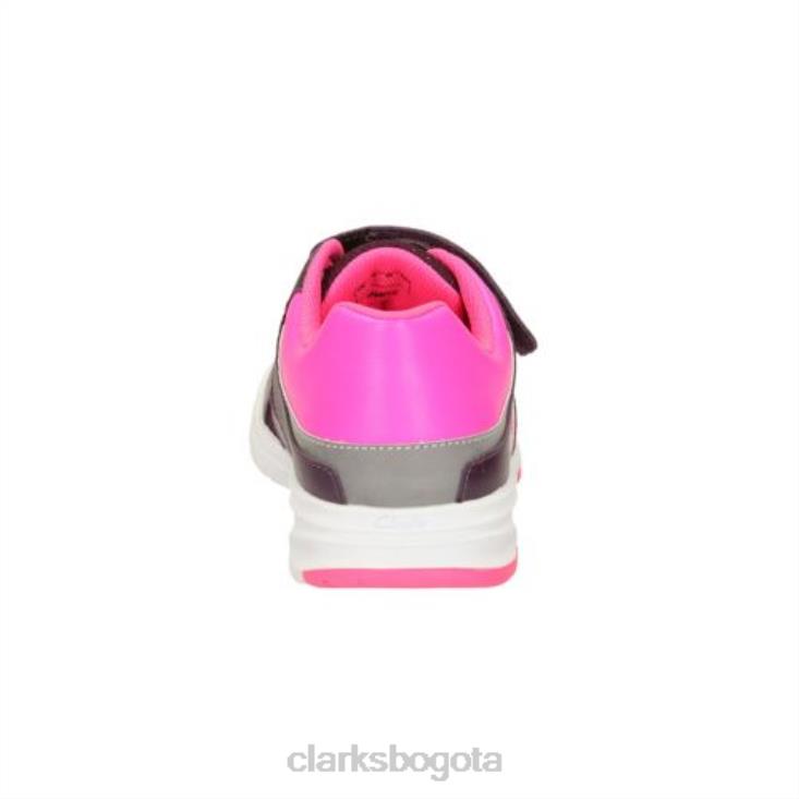 Clarks 0DX8L4751 reflejan glo jnr g fit clarks morado unisexo púrpura