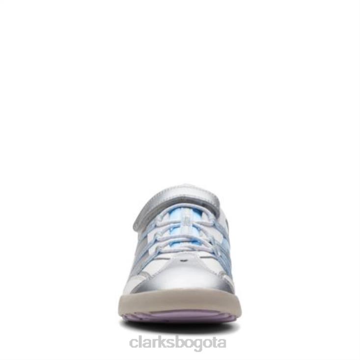 Clarks 0DX8L4752 clarks blancos giggle lite jnr g fit unisexo blanco