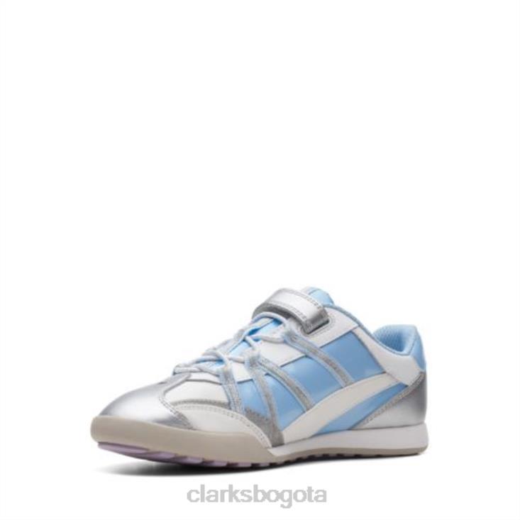 Clarks 0DX8L4753 clarks white giggle lite jnr f fit unisexo blanco