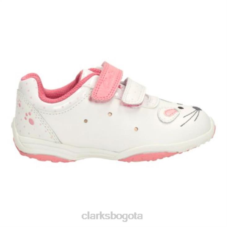 Clarks 0DX8L4755 Clarks blancos se ríen primero y en forma unisexo blanco