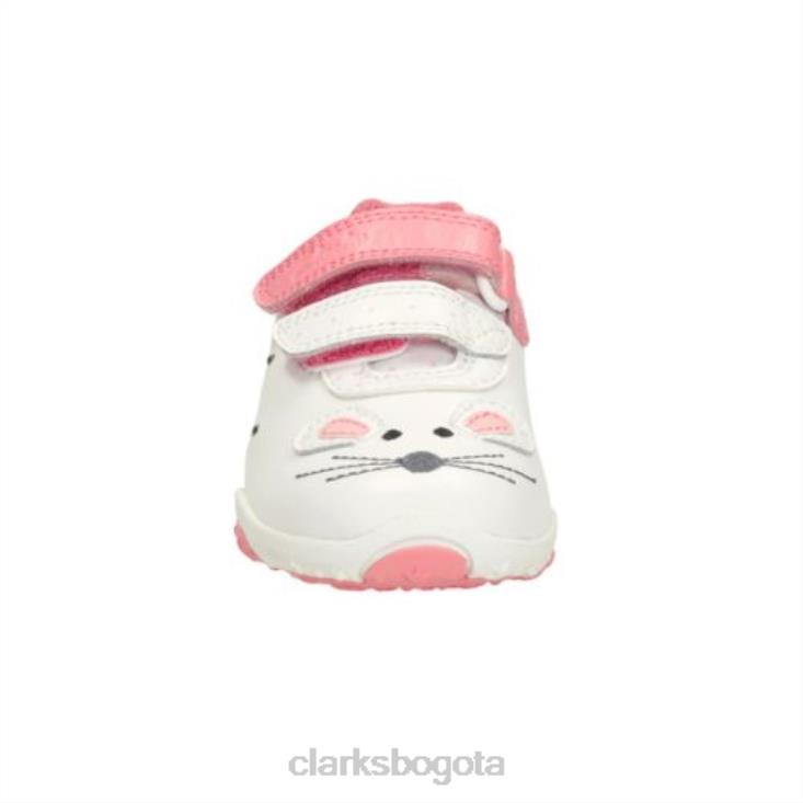 Clarks 0DX8L4755 Clarks blancos se ríen primero y en forma unisexo blanco