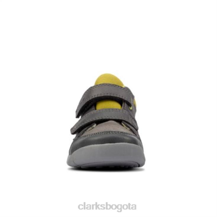 Clarks 0DX8L4780 clarks rex park fst f fit cuero gris unisexo cuero gris