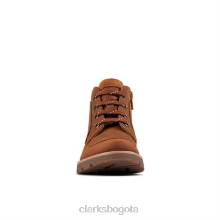 Clarks 0DX8L4782 clarks de cuero tostado heath lace inf g fit unisexo cuero marrón