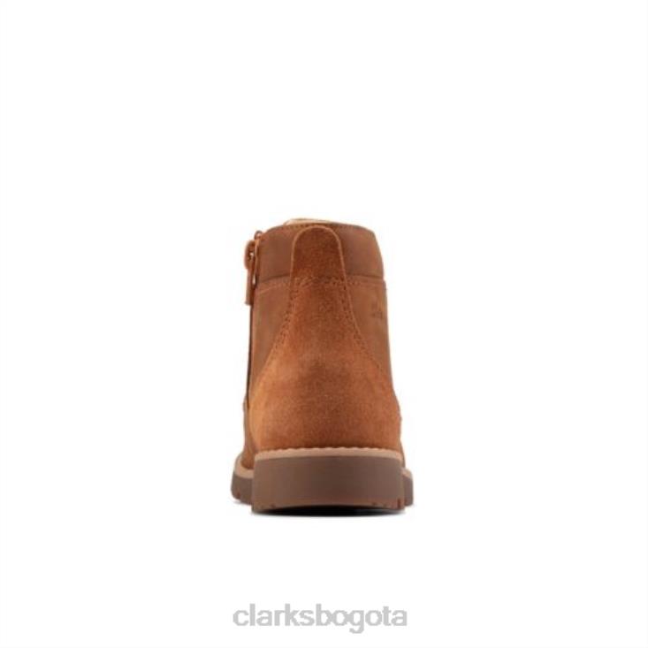 Clarks 0DX8L4782 clarks de cuero tostado heath lace inf g fit unisexo cuero marrón