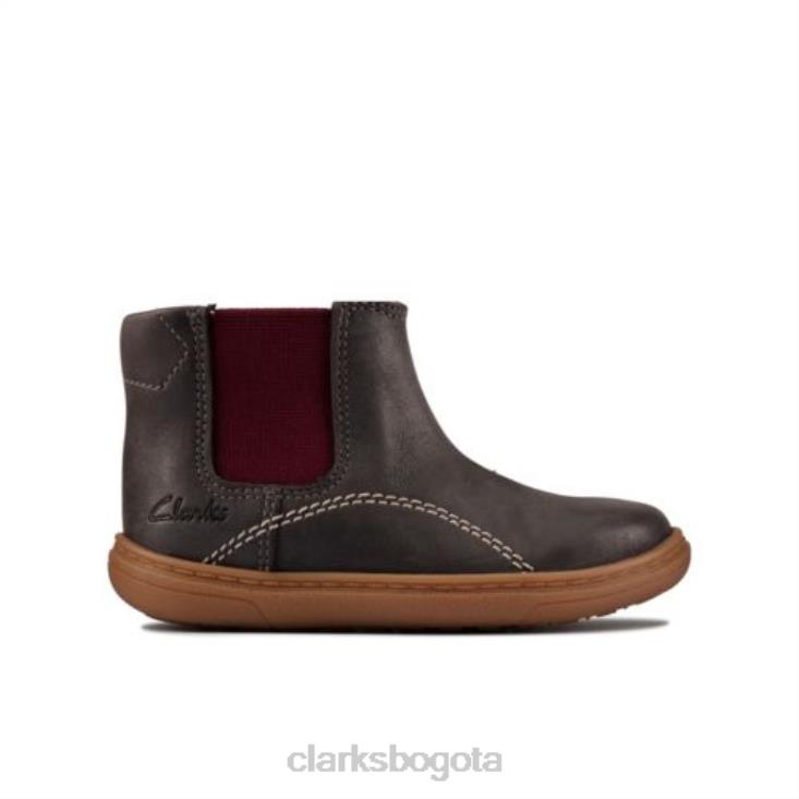 Clarks 0DX8L4786 clarks flash sea fst f fit gris oscuro lea unisexo hoja gris oscuro