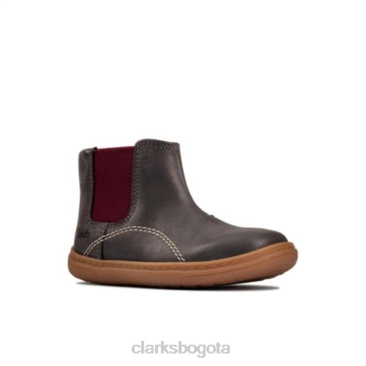 Clarks 0DX8L4786 clarks flash sea fst f fit gris oscuro lea unisexo hoja gris oscuro