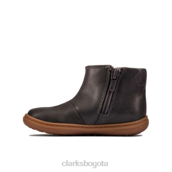 Clarks 0DX8L4786 clarks flash sea fst f fit gris oscuro lea unisexo hoja gris oscuro