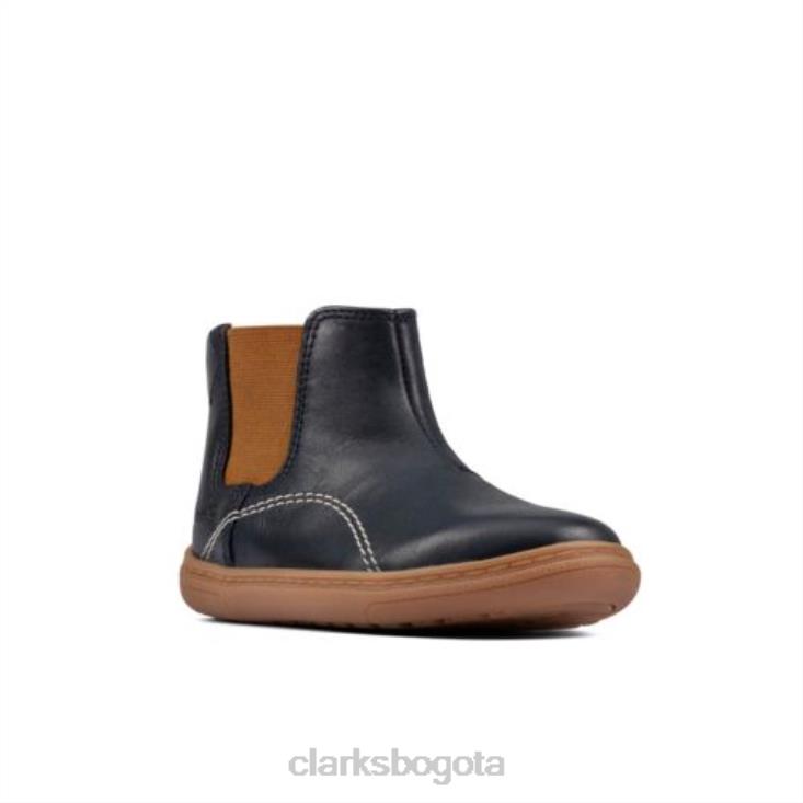 Clarks 0DX8L4787 clarks de cuero azul marino flash sea fst f fit unisexo cuero azul marino