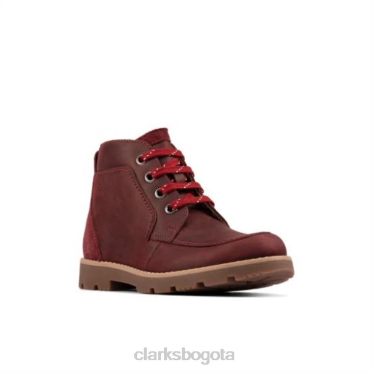Clarks 0DX8L4788 clarks merlot heath lace inf g fit unisexo merlot