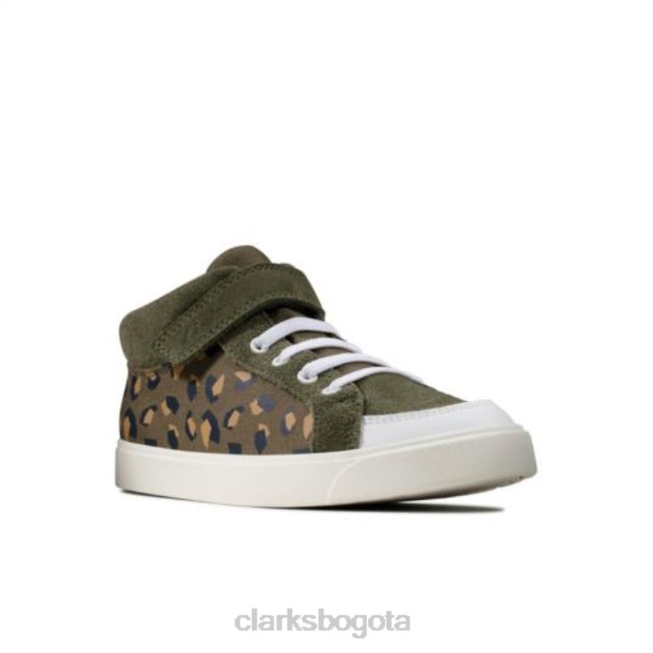 Clarks 0DX8L4794 clarks city hop inf g fit camuflaje oliva unisexo camuflaje oliva