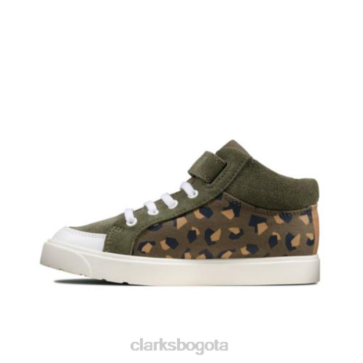 Clarks 0DX8L4794 clarks city hop inf g fit camuflaje oliva unisexo camuflaje oliva