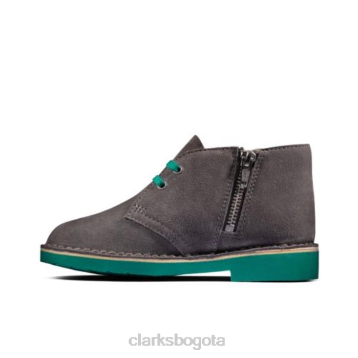 Clarks 0DX8L4795 clarks desert boot2 jnr g fit gris oscuro niños gris oscuro