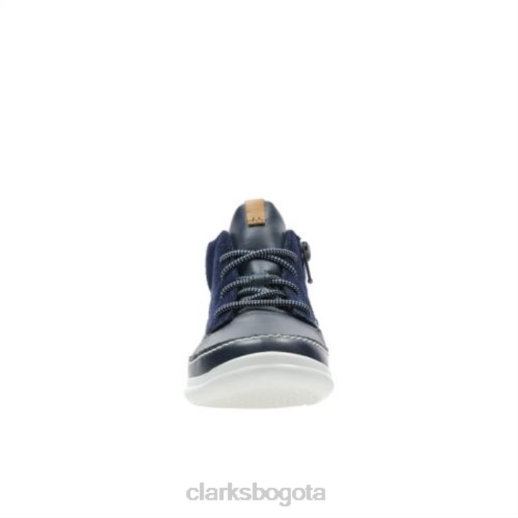 Clarks 0DX8L4807 cresta air jnr g fit clarks cuero azul marino unisexo cuero azul marino