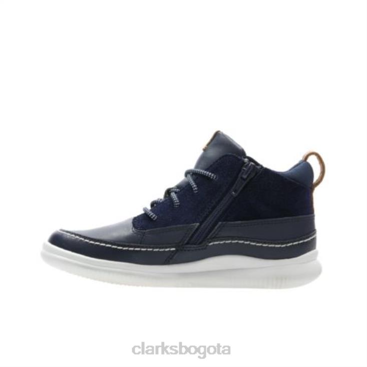 Clarks 0DX8L4807 cresta air jnr g fit clarks cuero azul marino unisexo cuero azul marino
