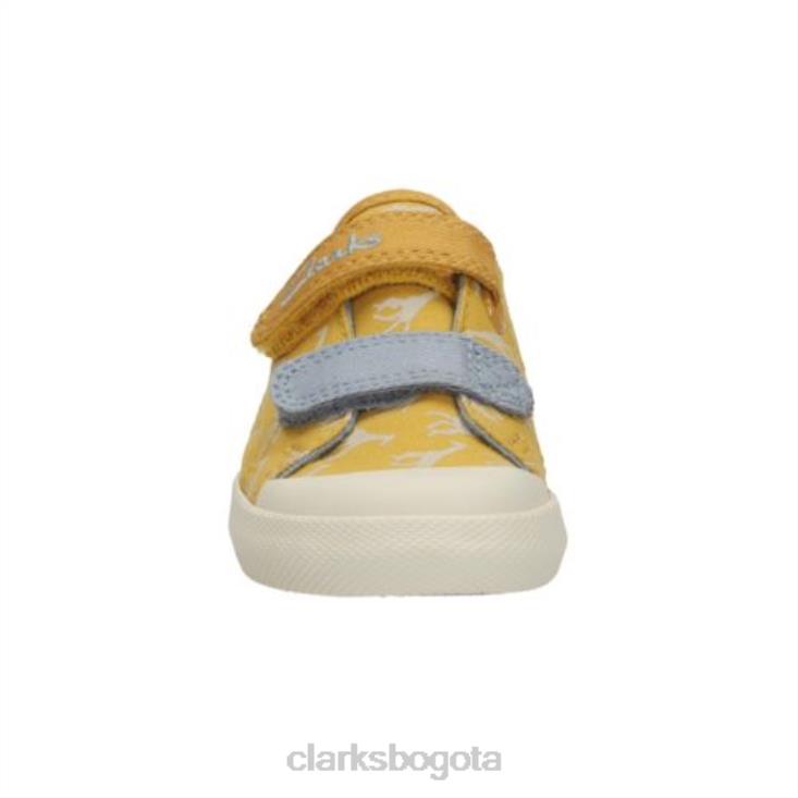 Clarks 0DX8L4809 clarks yel low textil halcy hop fst g fit niños textil amarillo