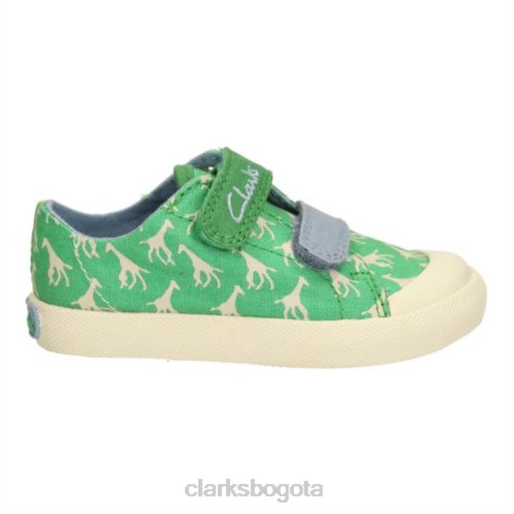 Clarks 0DX8L4810 clarks halcy fly fst f fit verde textil niños textil verde