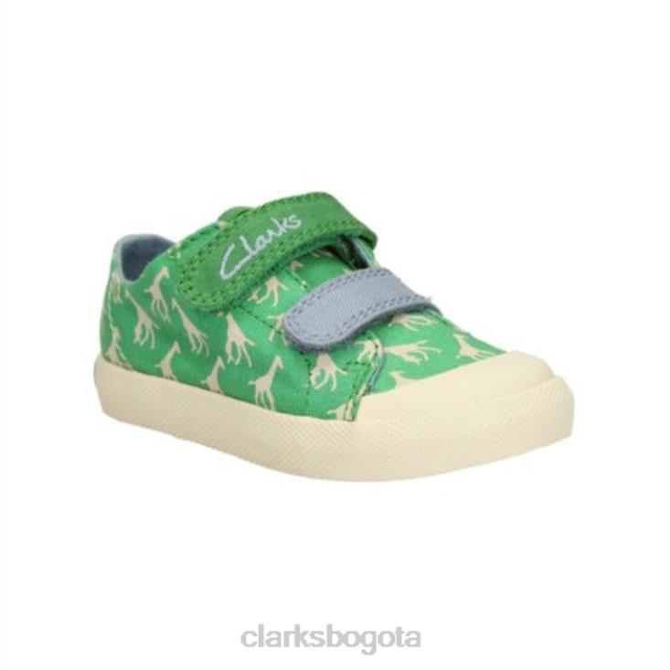 Clarks 0DX8L4810 clarks halcy fly fst f fit verde textil niños textil verde