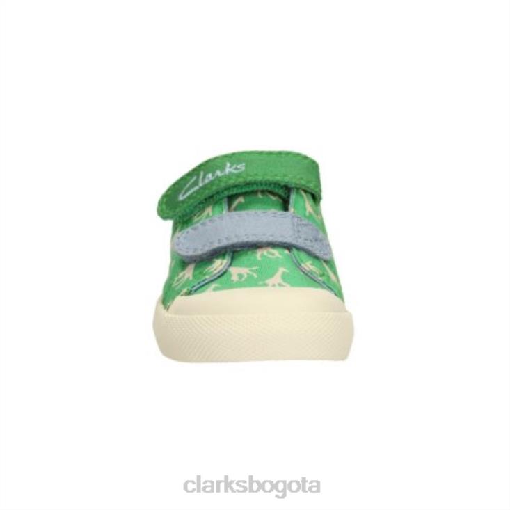 Clarks 0DX8L4810 clarks halcy fly fst f fit verde textil niños textil verde