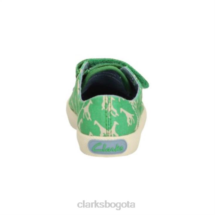 Clarks 0DX8L4810 clarks halcy fly fst f fit verde textil niños textil verde
