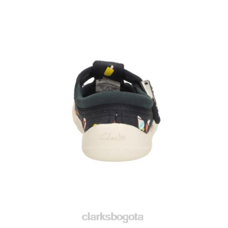 Clarks 0DX8L4811 clarks briley sky fst e fit de lona azul marino niños lona azul marino