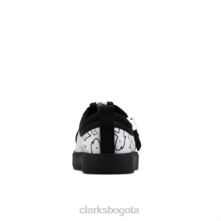 Clarks 0DX8L4813 city ​​dance fst g fit clarks lona blanca niños lienzo blanco