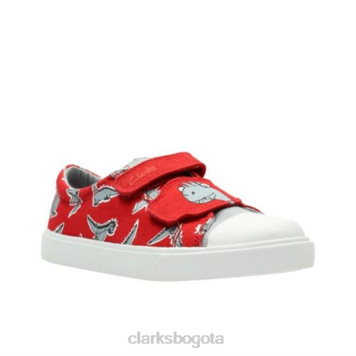 Clarks 0DX8L4815 tricer rugido inf g fit clarks rojo niños rojo