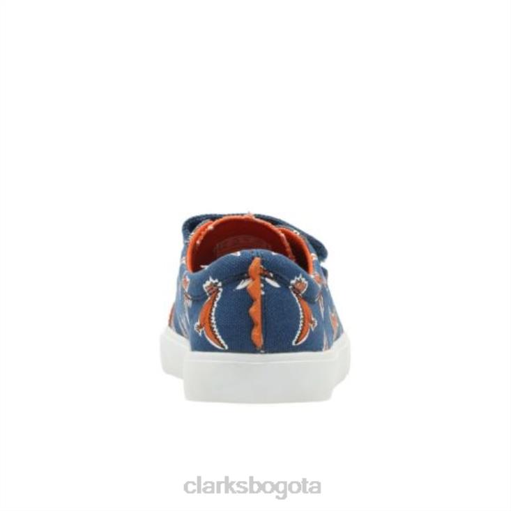 Clarks 0DX8L4816 blue clarks tricer roar inf g ajuste niños azul