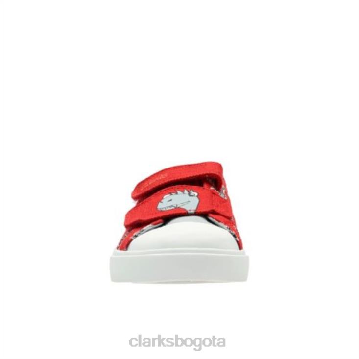 Clarks 0DX8L4817 clarks red tricer roar inf f ajuste niños rojo