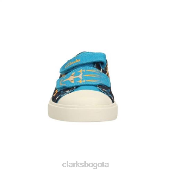Clarks 0DX8L4819 clarks tricer jet azul marino pre f fit niños Armada