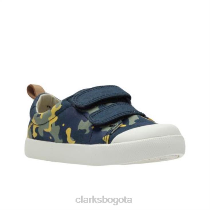 Clarks 0DX8L4820 clarks camo azul marino halcy high fst g fit niños camuflaje azul marino