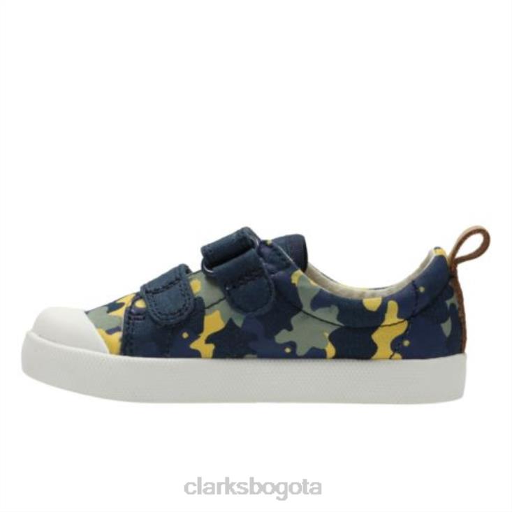 Clarks 0DX8L4820 clarks camo azul marino halcy high fst g fit niños camuflaje azul marino