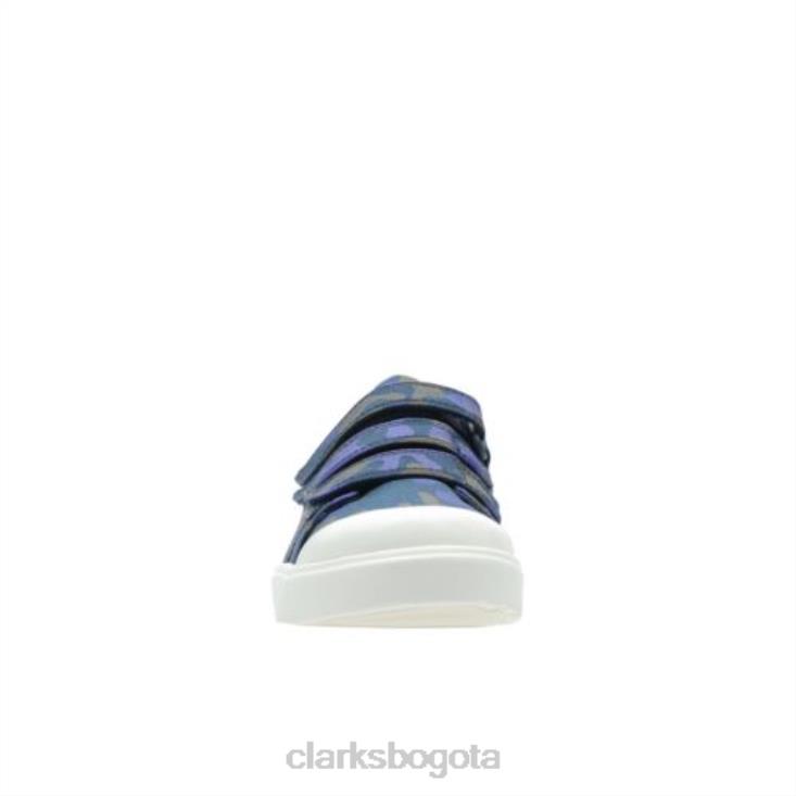 Clarks 0DX8L4821 city ​​flarelo inf g fit clarks azul marino camo niños camuflaje azul marino