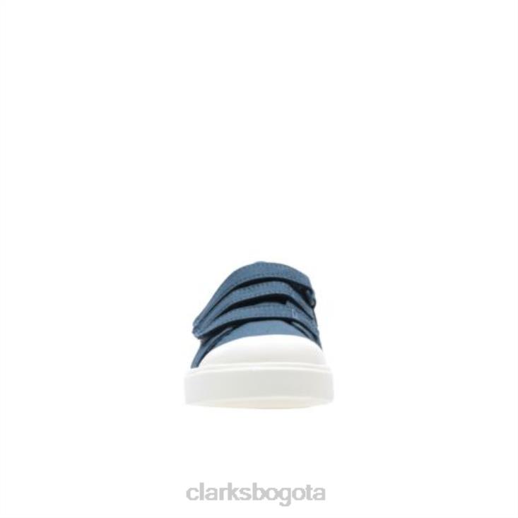 Clarks 0DX8L4822 city ​​flarelo inf f fit clarks de lona azul marino niños lona azul marino