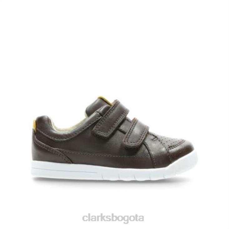 Clarks 0DX8L4829 emery walk fst f fit clarks cuero marrón niños cuero marrón