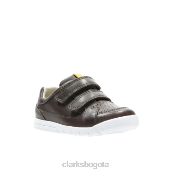 Clarks 0DX8L4829 emery walk fst f fit clarks cuero marrón niños cuero marrón