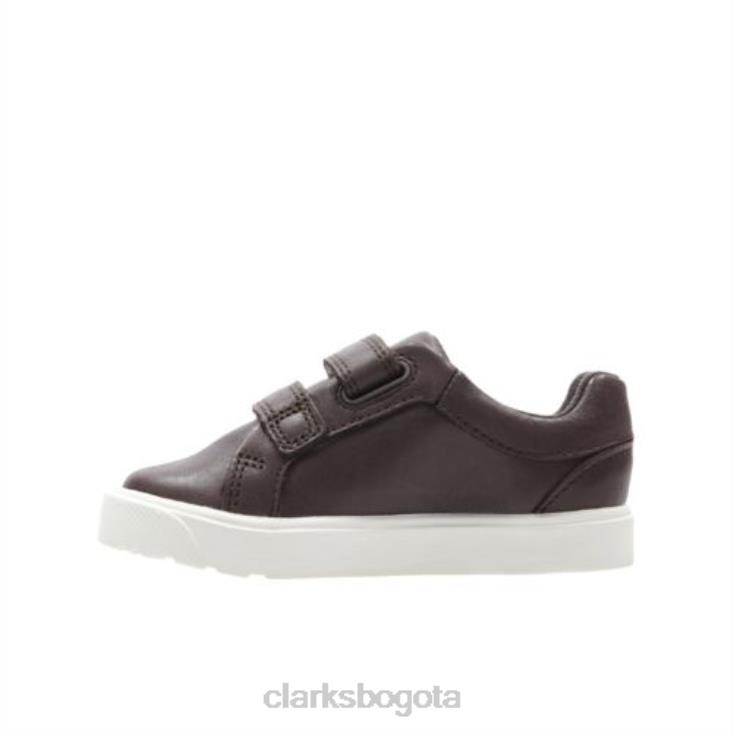 Clarks 0DX8L4830 city ​​oasis lo fst f fit clarks de cuero marrón niños cuero marrón