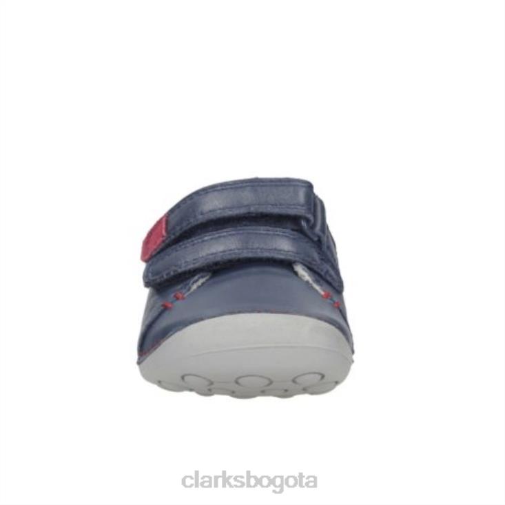 Clarks 0DX8L4831 ti ny toby fst g fit clarks cuero azul marino niños cuero azul marino