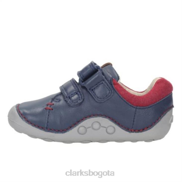 Clarks 0DX8L4831 ti ny toby fst g fit clarks cuero azul marino niños cuero azul marino