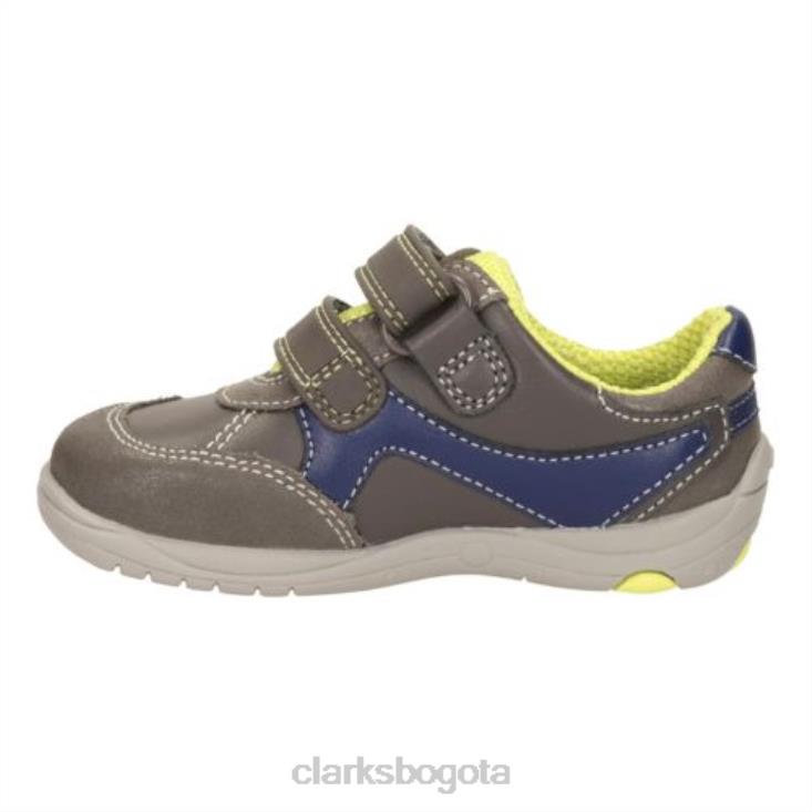 Clarks 0DX8L4842 clarks ru cove fst g fit cuero gris niños cuero gris