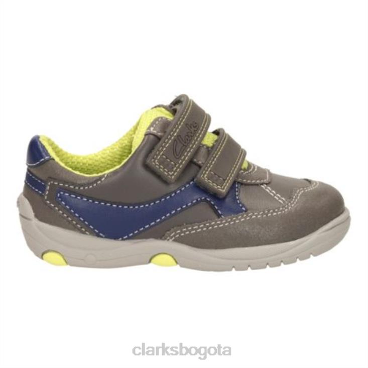 Clarks 0DX8L4846 ru cove fst e fit clarks de cuero gris niños cuero gris