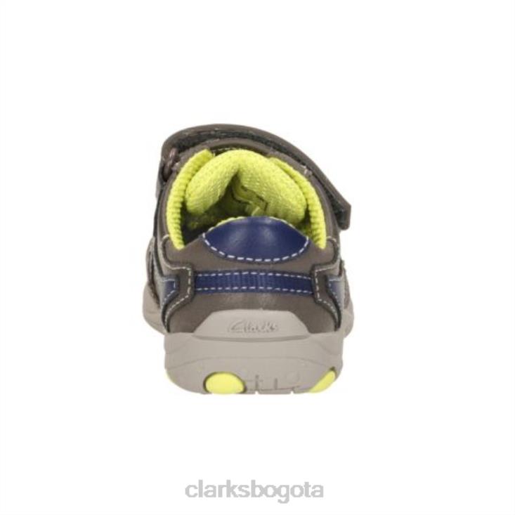 Clarks 0DX8L4846 ru cove fst e fit clarks de cuero gris niños cuero gris