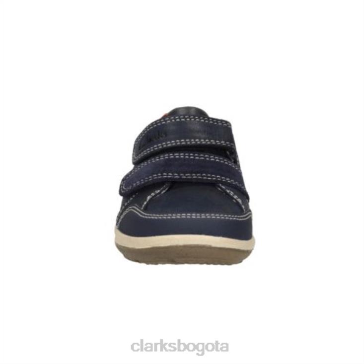 Clarks 0DX8L4847 suavemente tom fst f fit clarks cuero azul marino niños cuero azul marino
