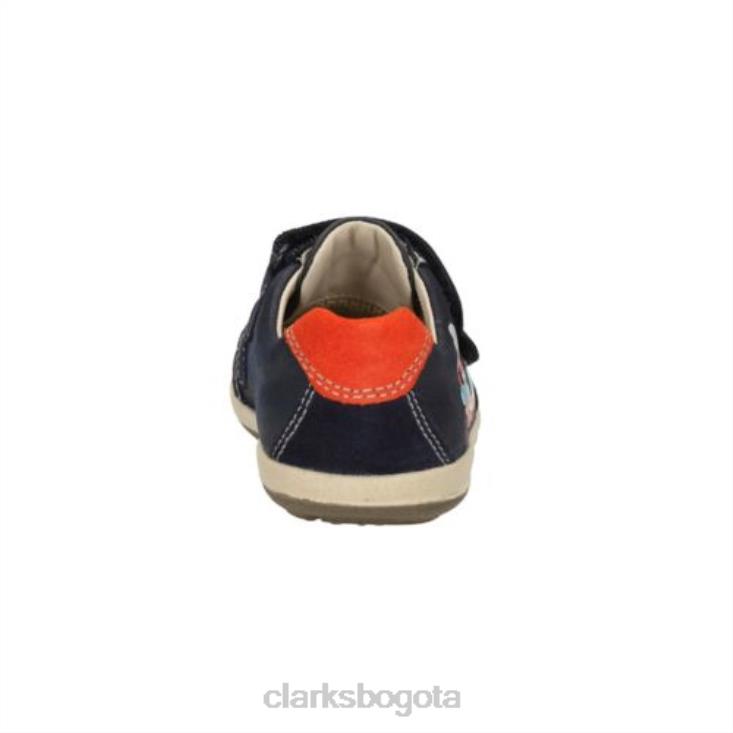 Clarks 0DX8L4847 suavemente tom fst f fit clarks cuero azul marino niños cuero azul marino